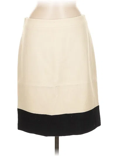 Pre-owned J.crew Factory Store Wool Skirt In White