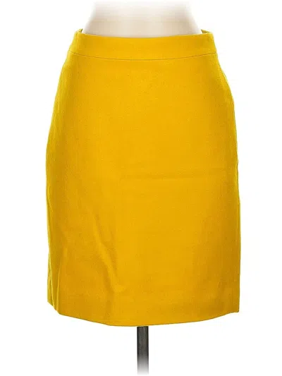 Pre-owned J.crew Factory Store Wool Skirt In Yellow