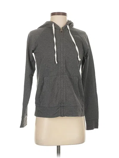 Pre-owned J.crew Factory Store Zip Up Hoodie In Black