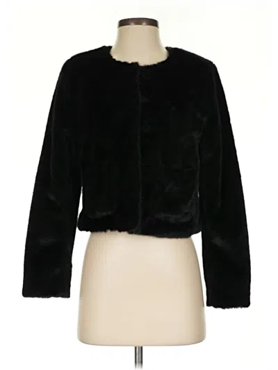 Pre-owned Jcrew Faux Fur Jacket In Black
