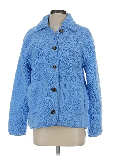 Pre-owned Jcrew Faux Fur Jacket In Blue