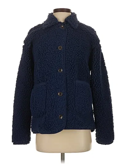 Pre-owned Jcrew Faux Fur Jacket In Blue