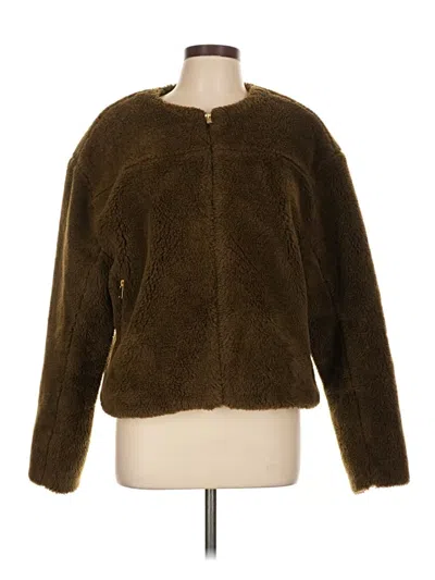 Pre-owned Jcrew Faux Fur Jacket In Brown