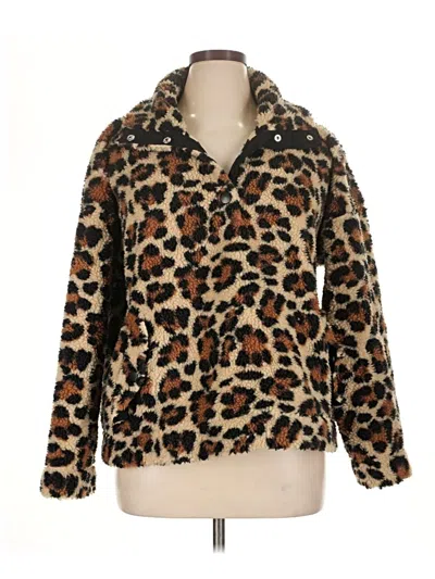 Pre-owned Jcrew Faux Fur Jacket In Brown