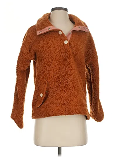 Pre-owned Jcrew Faux Fur Jacket In Orange