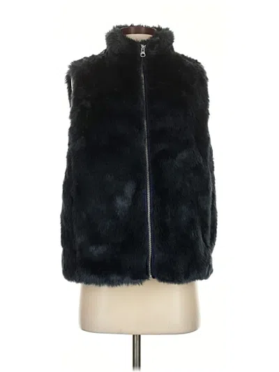 Pre-owned Jcrew Faux Fur Vest In Black