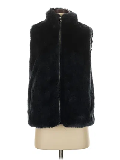 Pre-owned Jcrew Faux Fur Vest In Black