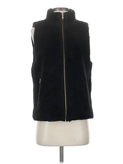 Pre-owned Jcrew Faux Fur Vest In Black