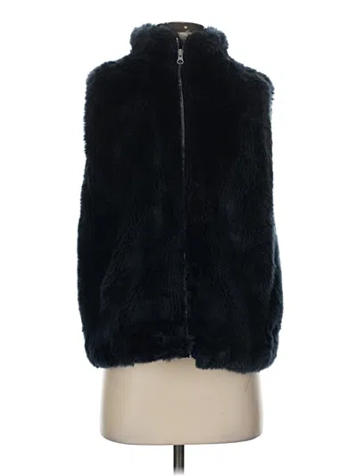 Pre-owned Jcrew Faux Fur Vest In Black