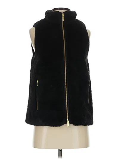 Jcrew Faux Fur Vest In Black