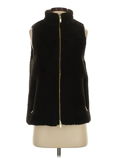 Pre-owned Jcrew Faux Fur Vest In Black