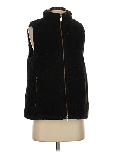 Pre-owned Jcrew Faux Fur Vest In Black