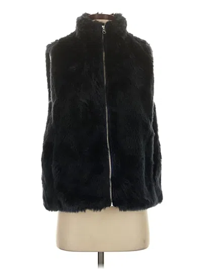 Pre-owned Jcrew Faux Fur Vest In Black