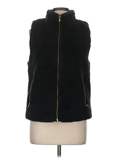 Pre-owned Jcrew Faux Fur Vest In Black