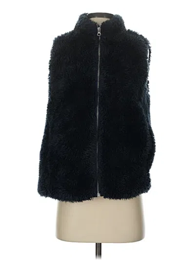 Pre-owned Jcrew Faux Fur Vest In Black