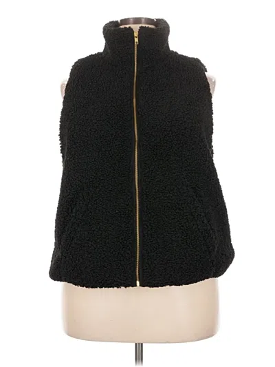 Pre-owned Jcrew Faux Fur Vest In Black