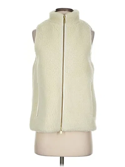 Pre-owned Jcrew Faux Fur Vest In Ivory