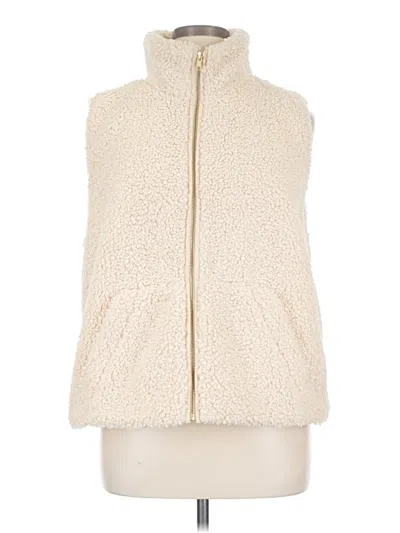 Pre-owned Jcrew Faux Fur Vest In Ivory