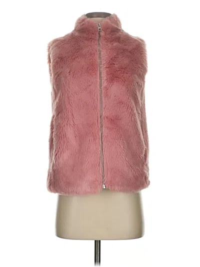 Pre-owned Jcrew Faux Fur Vest In Pink