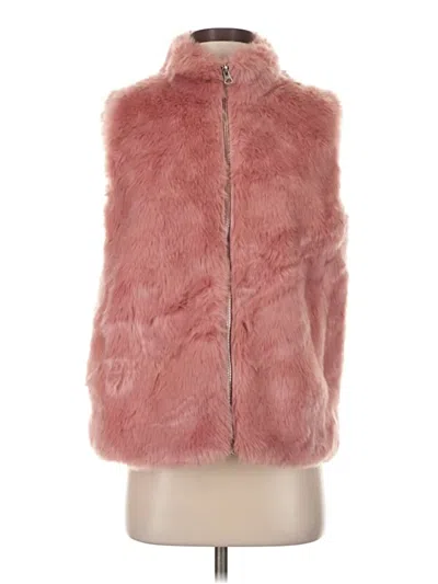Pre-owned Jcrew Faux Fur Vest In Pink