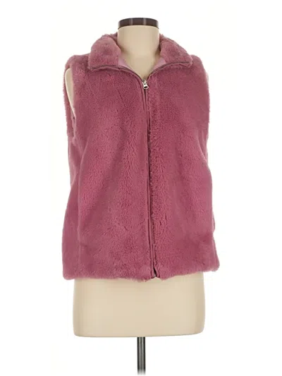 Pre-owned Jcrew Faux Fur Vest In Pink