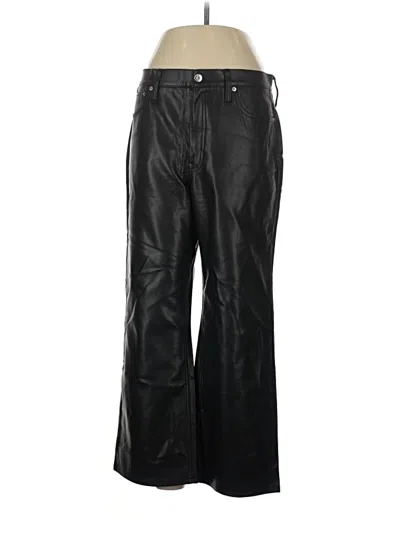 Pre-owned Jcrew Faux Leather Pants In Black
