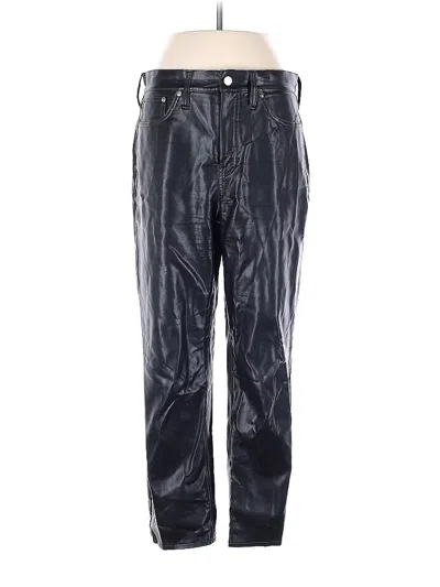 Pre-owned Jcrew Faux Leather Pants In Blue