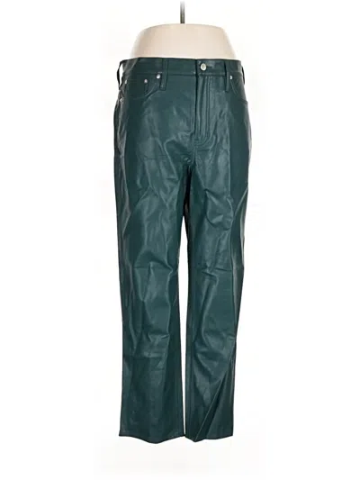 Pre-owned Jcrew Faux Leather Pants In Blue