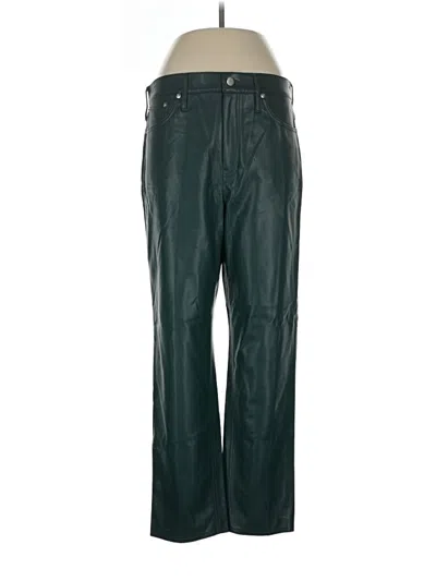Jcrew Faux Leather Pants In Green