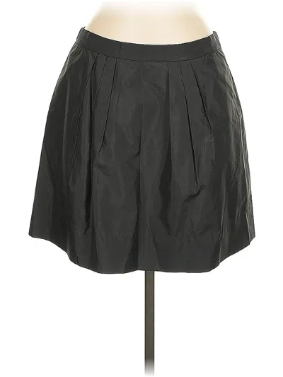 Pre-owned Jcrew Faux Leather Skirt In Black