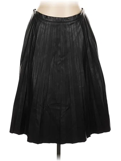Pre-owned Jcrew Faux Leather Skirt In Black
