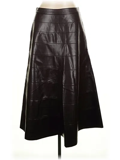 Pre-owned Jcrew Faux Leather Skirt In Black