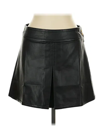 Jcrew Faux Leather Skirt In Black