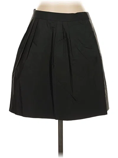 Pre-owned Jcrew Faux Leather Skirt In Black