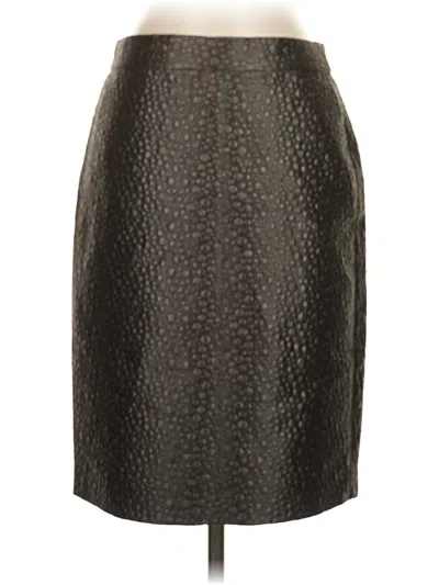 Pre-owned Jcrew Faux Leather Skirt In Black