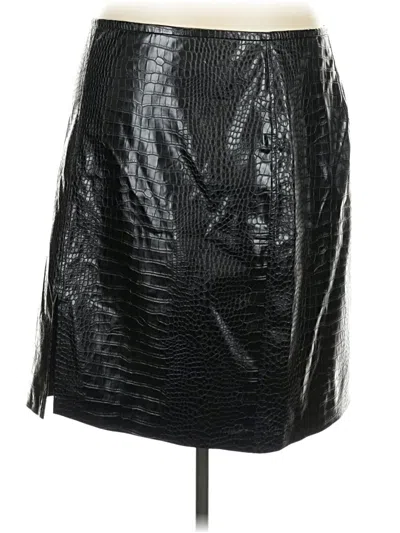 Jcrew Faux Leather Skirt In Black