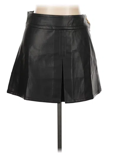 Pre-owned Jcrew Faux Leather Skirt In Black