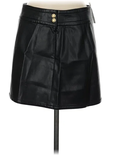 Jcrew Faux Leather Skirt In Black