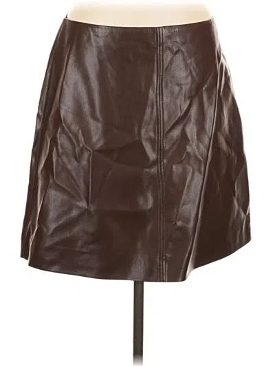 Jcrew Faux Leather Skirt In Brown