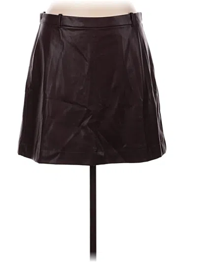 Jcrew Faux Leather Skirt In Brown