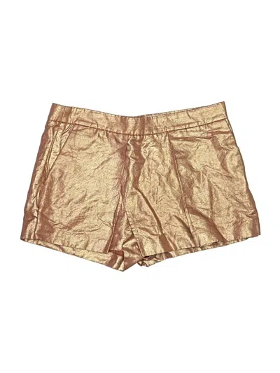 Pre-owned Jcrew Faux Leather Skirt In Gold