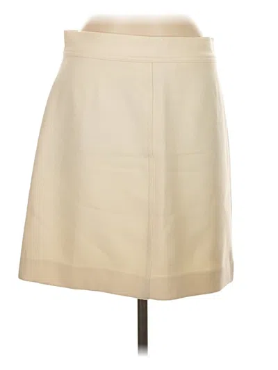 Pre-owned Jcrew Faux Leather Skirt In White