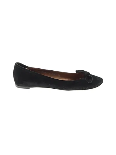 Pre-owned Jcrew Flats In Black