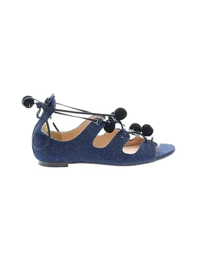 Pre-owned Jcrew Flats In Blue