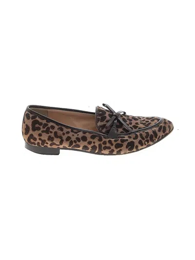 Pre-owned Jcrew Flats In Brown