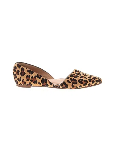 Pre-owned Jcrew Flats In Brown