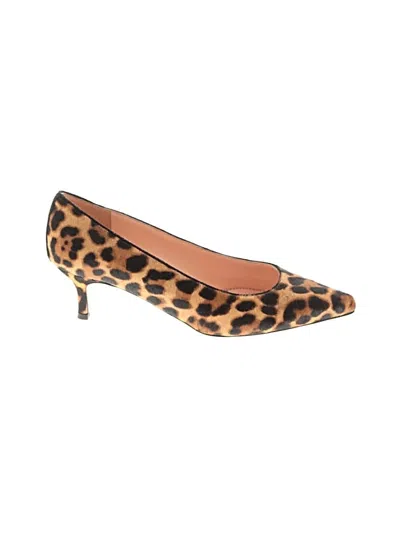 Pre-owned Jcrew Flats In Brown