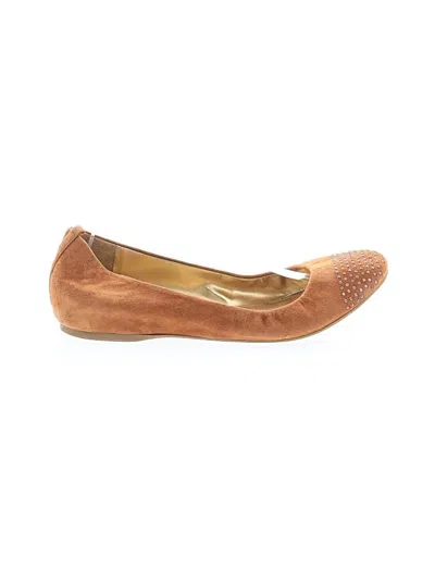 Pre-owned Jcrew Flats In Brown