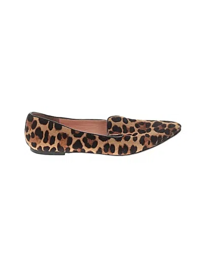 Pre-owned Jcrew Flats In Brown