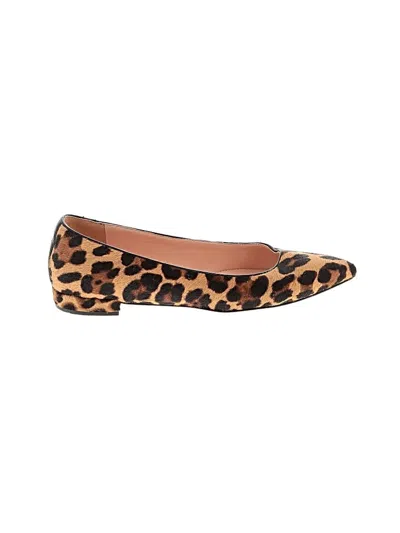 Pre-owned Jcrew Flats In Brown